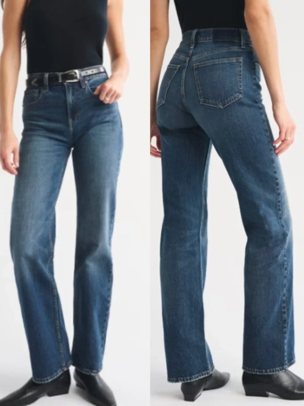 Abercrombie & Fitch Dark Wash High Rise 90s Relaxed Jeans